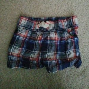 Plaid 3 month baby shorts